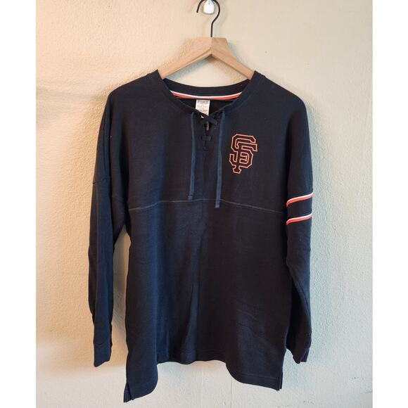 Pink Victoria's Secret x San Francisco Giants Sweatshirt SZ Small MLB Sequin - Picture 1 of 5
